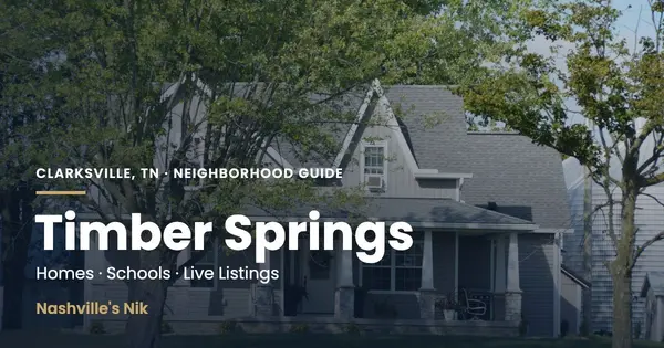 Timber Springs, Clarksville TN neighborhood guide by Nashville's Nik