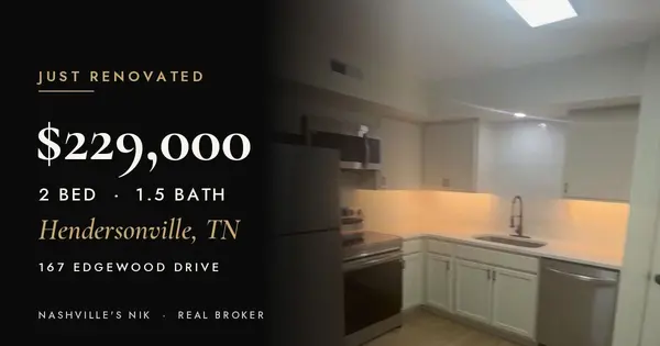 Just Renovated in Hendersonville, TN: 167 Edgewood Drive Under $230K