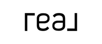 Real Logo Solid White with Black Wordmark
