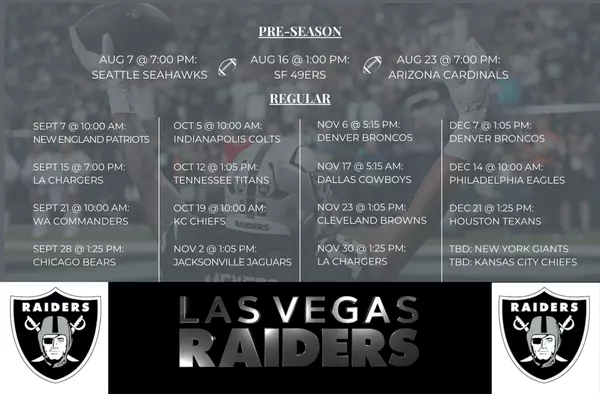 2025/2026 Raiders & VGK Schedule