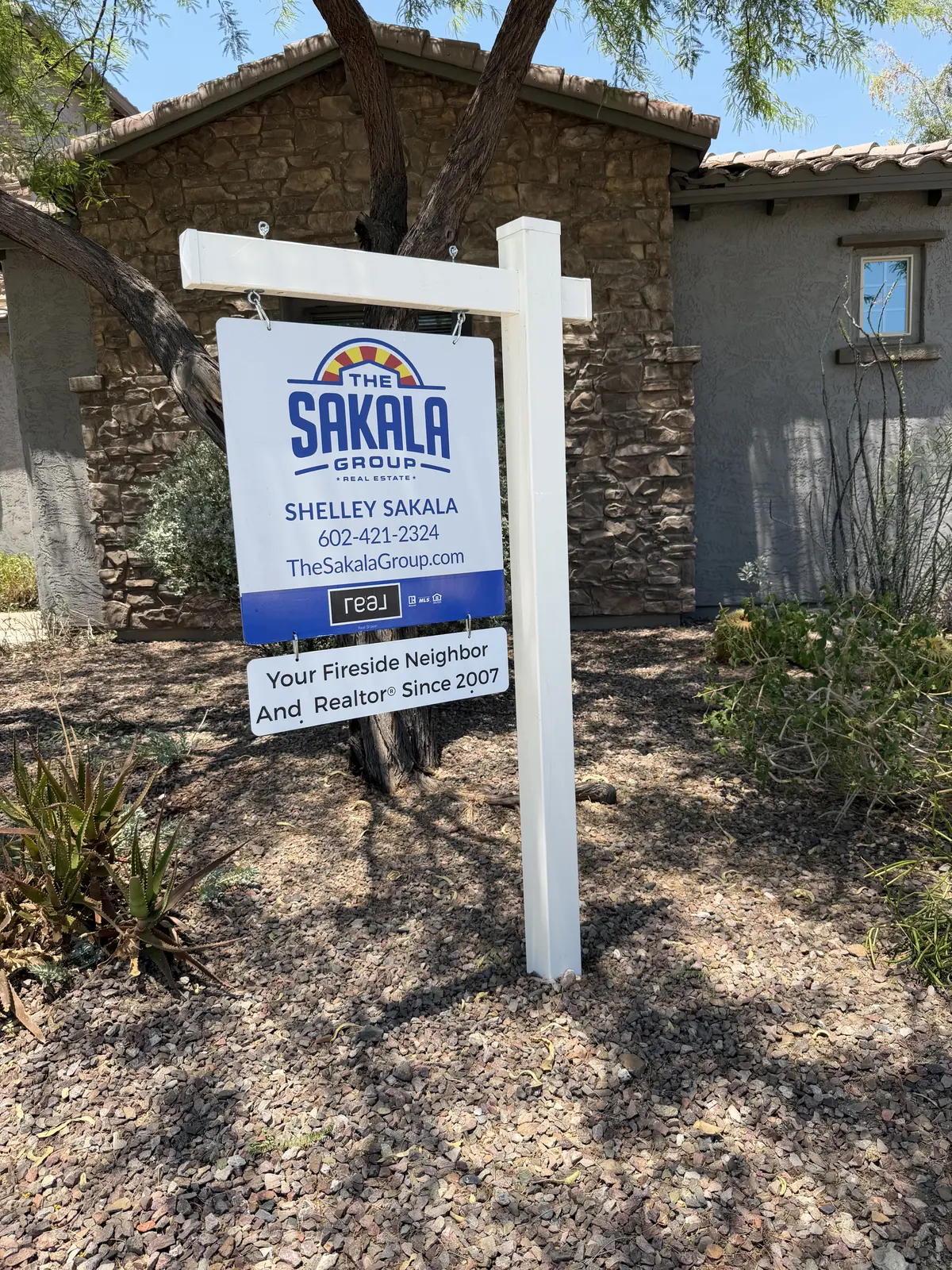 Sakala Group for sale sign. 