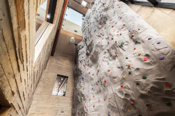 Indoor rock-climbing wall at the Fireside at Norterra Community Center in North Phoenix