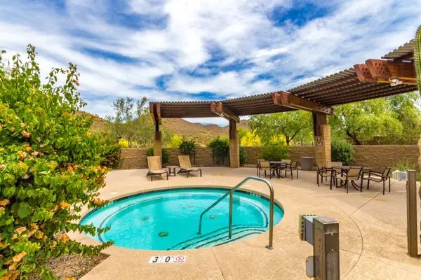 Hot tub with mountain views at the Fireside at Norterra Community Center in North Phoenix
