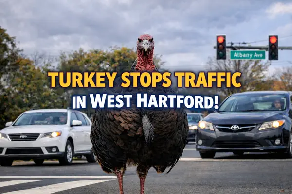 feature image of Turkey Stops Traffic in West Hartford: What Drivers Need to Know