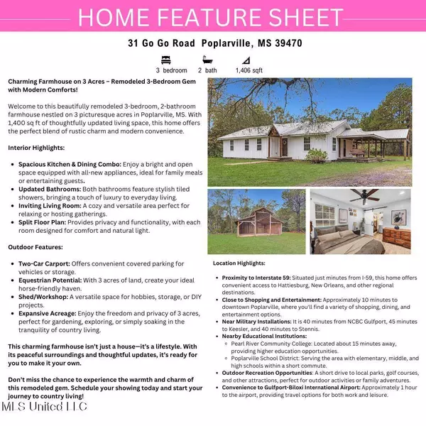 31 Go Go Road, Poplarville, MS 39470