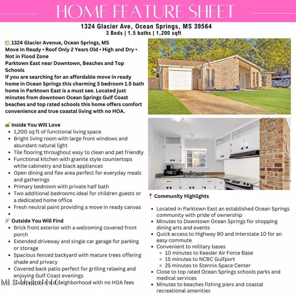 1324 Glacier Avenue, Ocean Springs, MS 39564