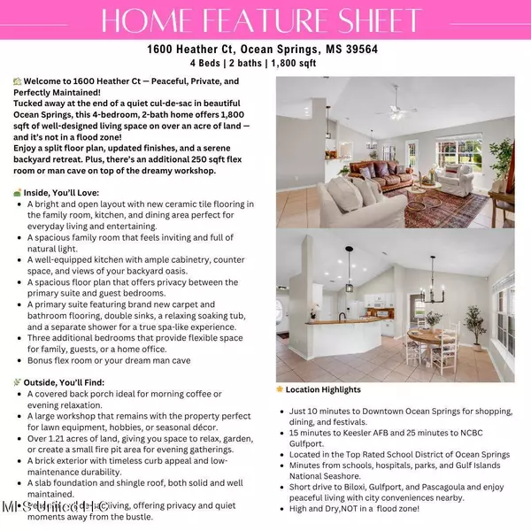 1600 Heather Court, Ocean Springs, MS 39564