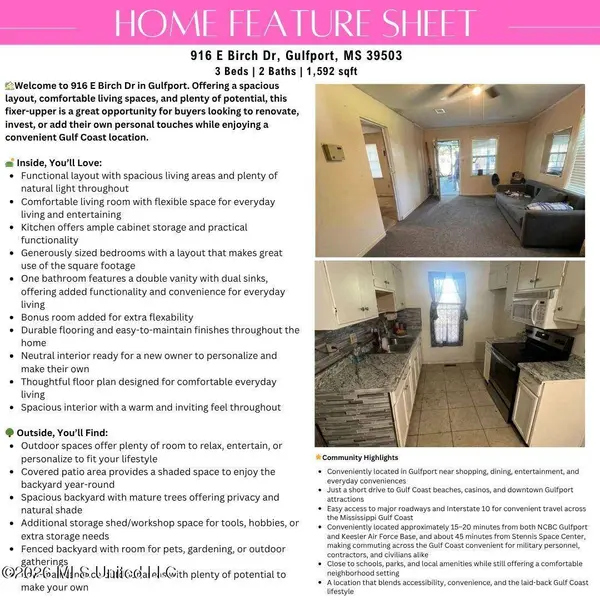 916 E Birch Drive, Gulfport, MS 39503