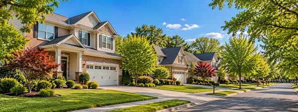 Sunny Tree-Lined Suburban Street