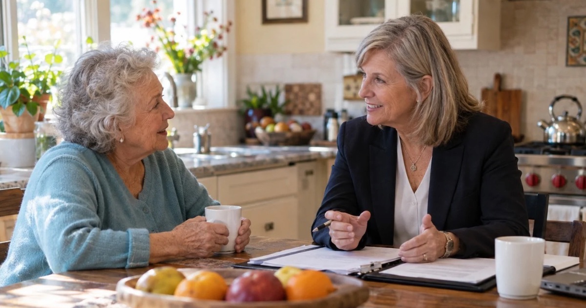 Central Ohio seller and Realtor talking through a counteroffer