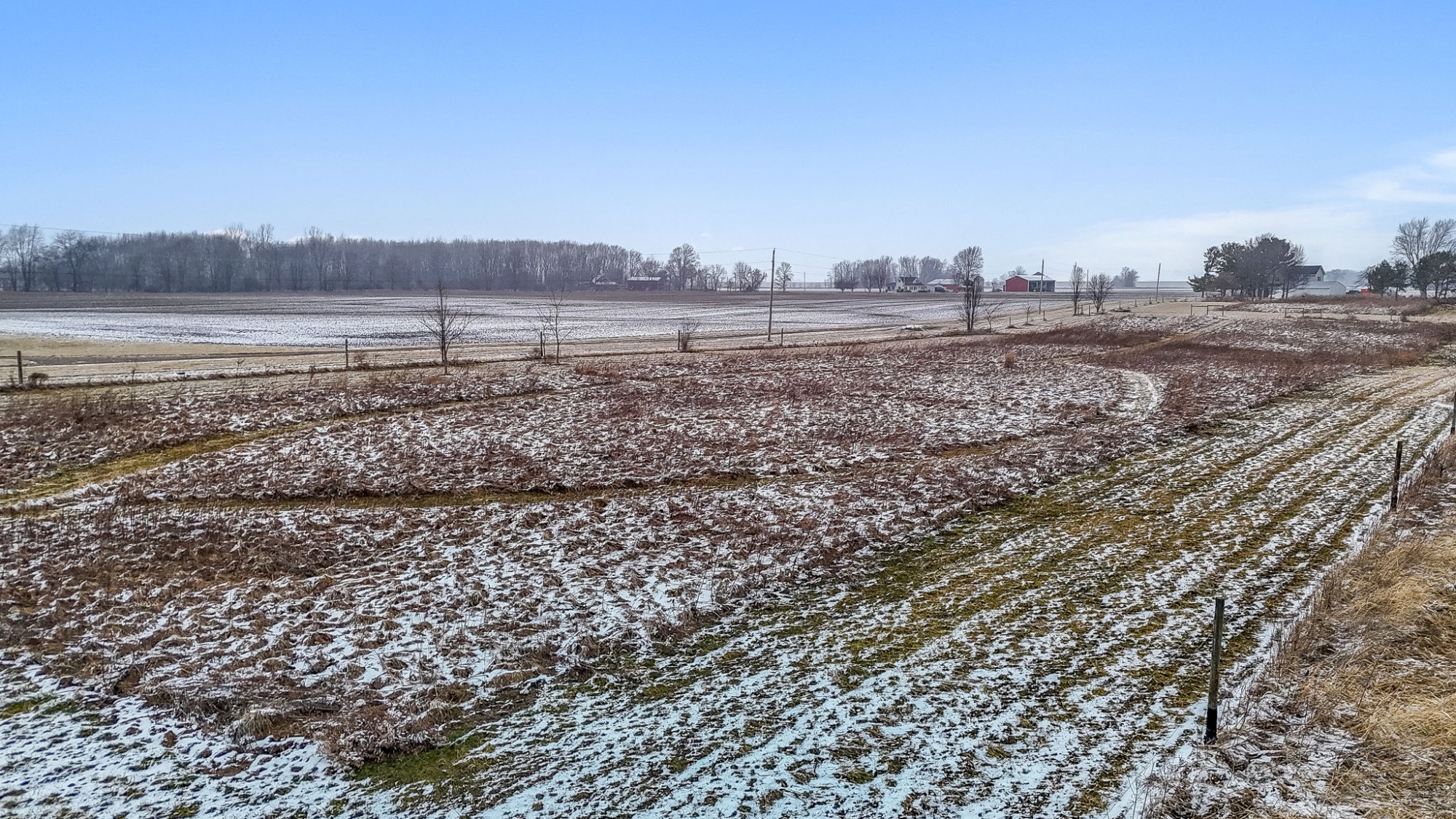 Radnor Ohio countryside in Delaware County with open farmland