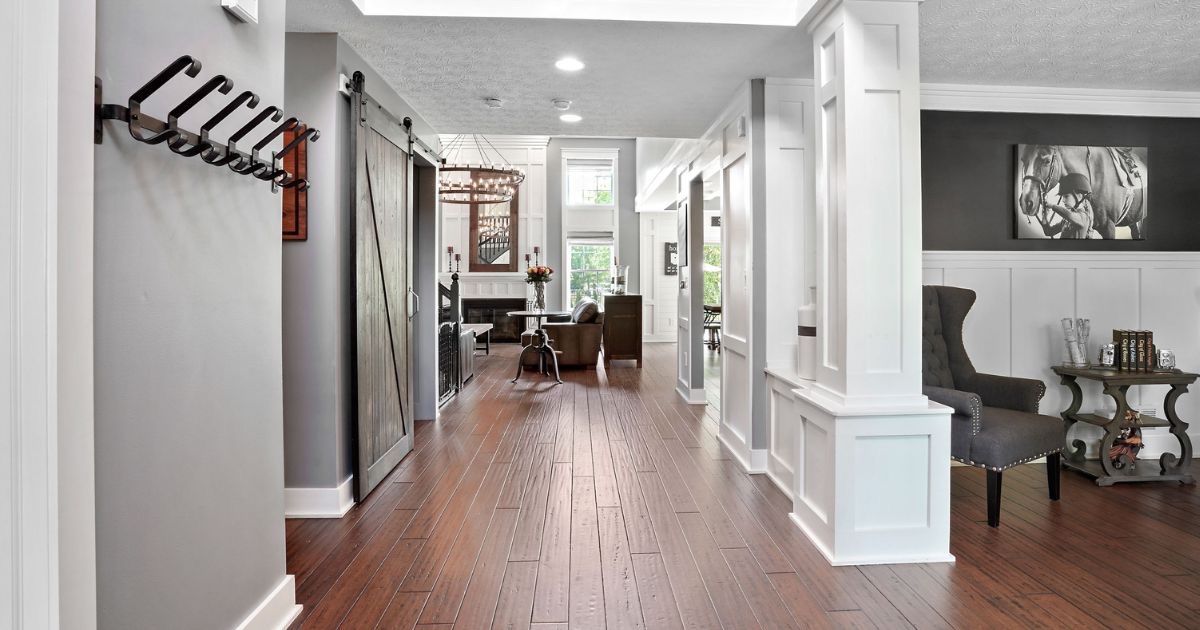 Fresh painted hallway and clean trim in a move-in ready home