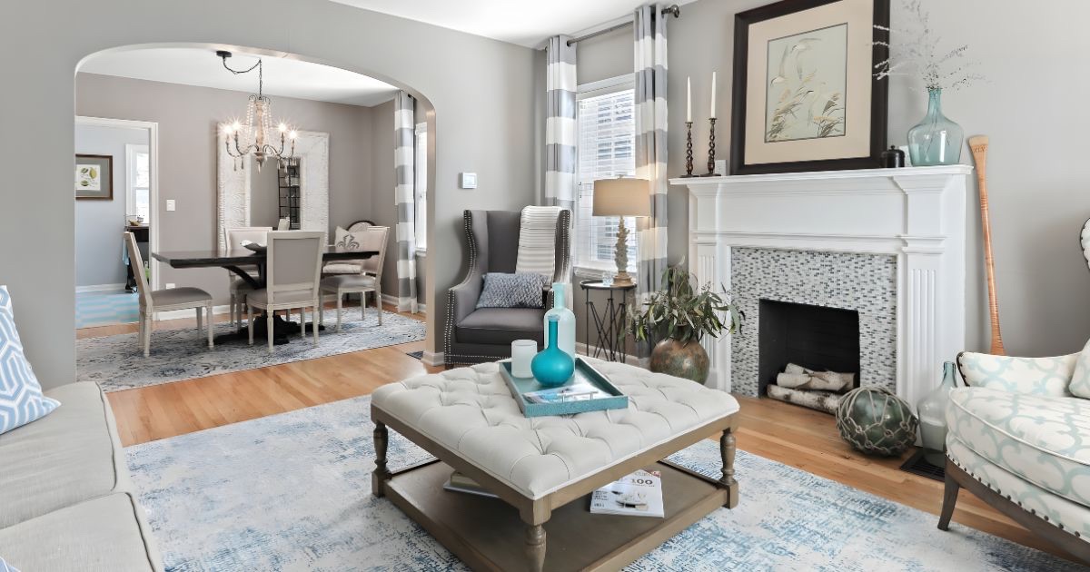 Bright living room with natural light in a Central Ohio home