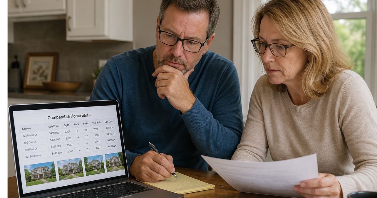 Powell Ohio seller reviewing comparable home sales before choosing a listing price