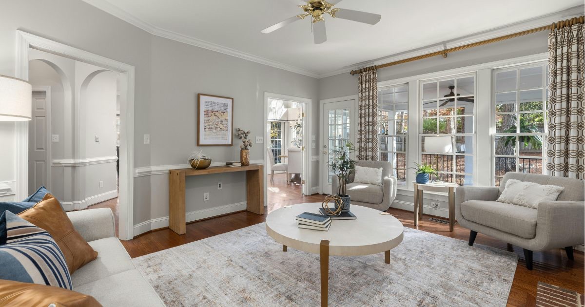 Fresh paint and updated lighting in a Central Ohio home being prepared for sale