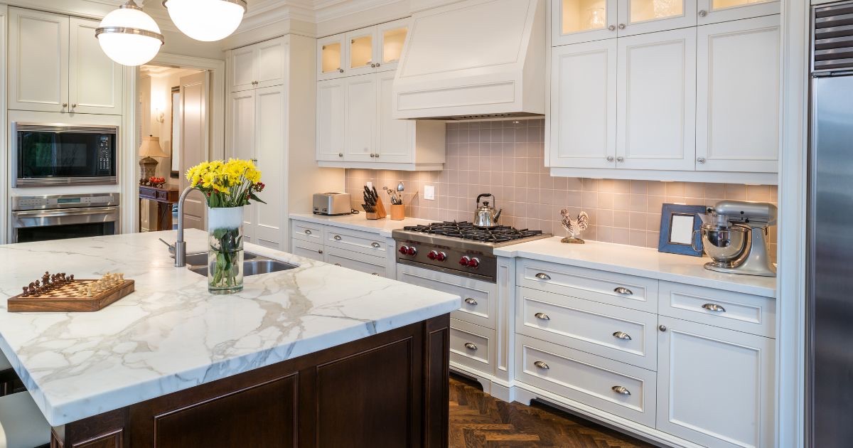 Updated kitchen with painted cabinets and newer hardware in a Central Ohio home