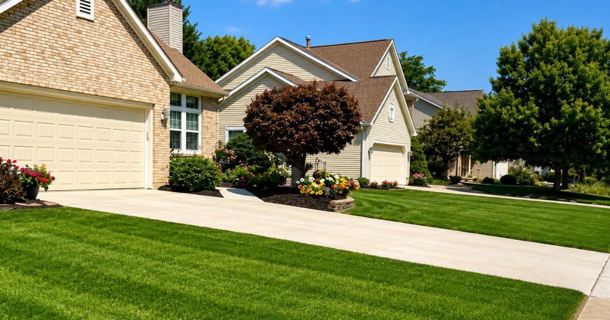 Tree-lined residential neighborhood in a Central Ohio suburb