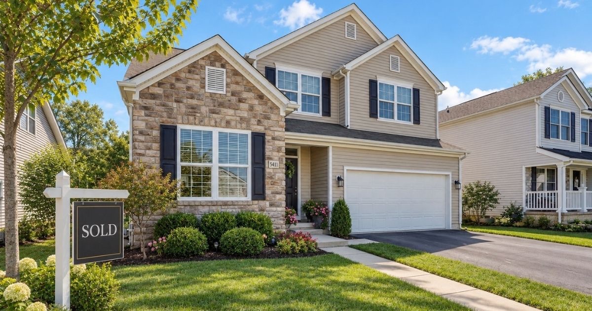 Central Ohio home with a sold sign after a successful home sale