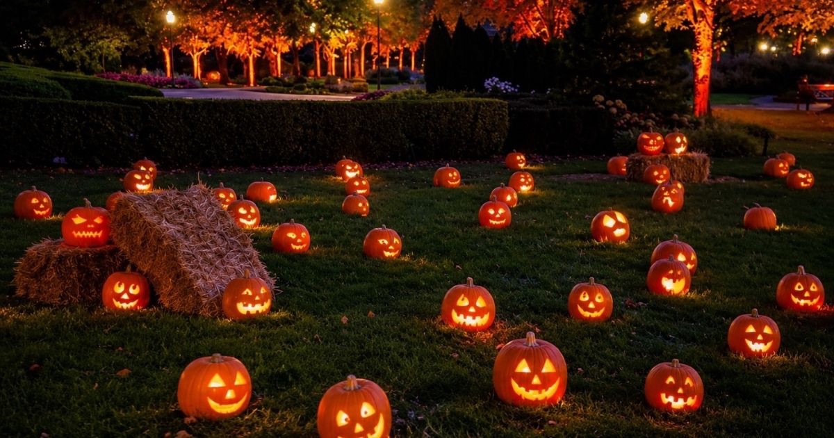 Harvest Blooms pumpkin displays at Franklin Park Conservatory in Columbus Ohio
