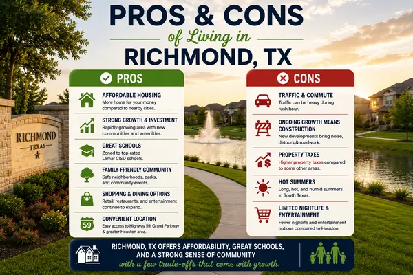What Are the Real Pros and Cons of Living in Richmond, TX?,Isaias Contreras