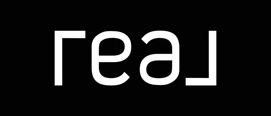 Real Logo Knockout Black with White Wordmark