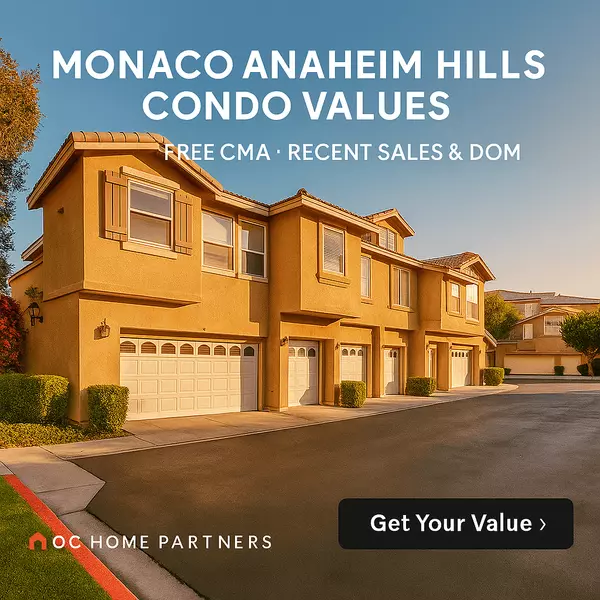 feature image of Monaco Anaheim Hills (92808) Seller Guide — Prices, DOM, and What Moves the Needle
