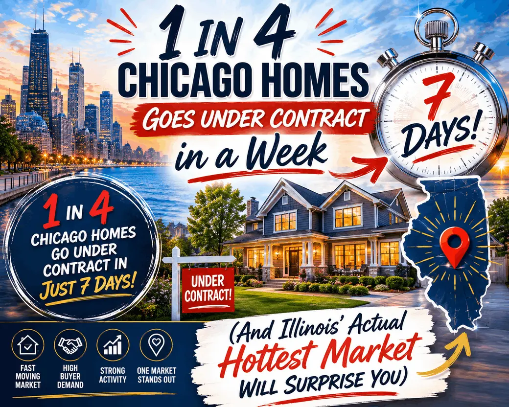 1 in 4 Chicago Homes Goes Under Contract in a Week (And Illinois' Actual Hottest Market Will Surprise You)