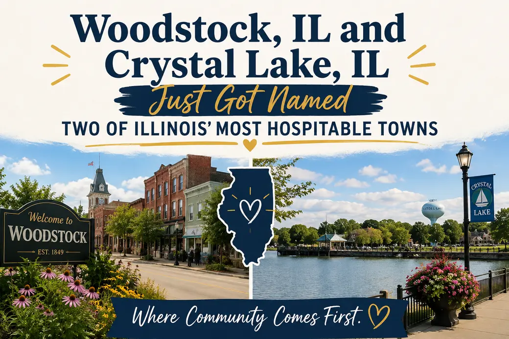 Crystal Lake & Woodstock were named "most hospitable cities"