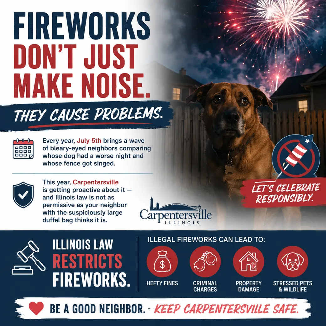 Before You Light That Fuse: What's Legal on July 4th in Illinois — and What Carpentersville Is Done Tolerating