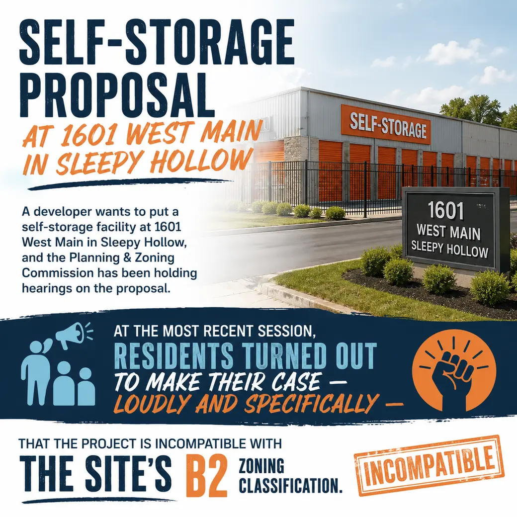 Sleepy Hollow Residents to Self-Storage Proposal: "Absolutely Not."