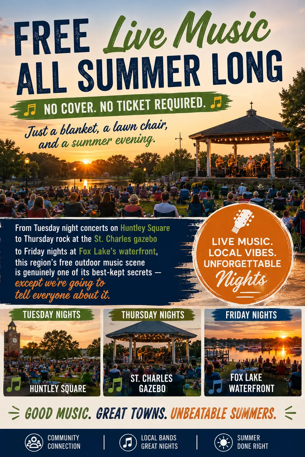 Free Live Music All Summer | Fox Valley & McHenry County 2026