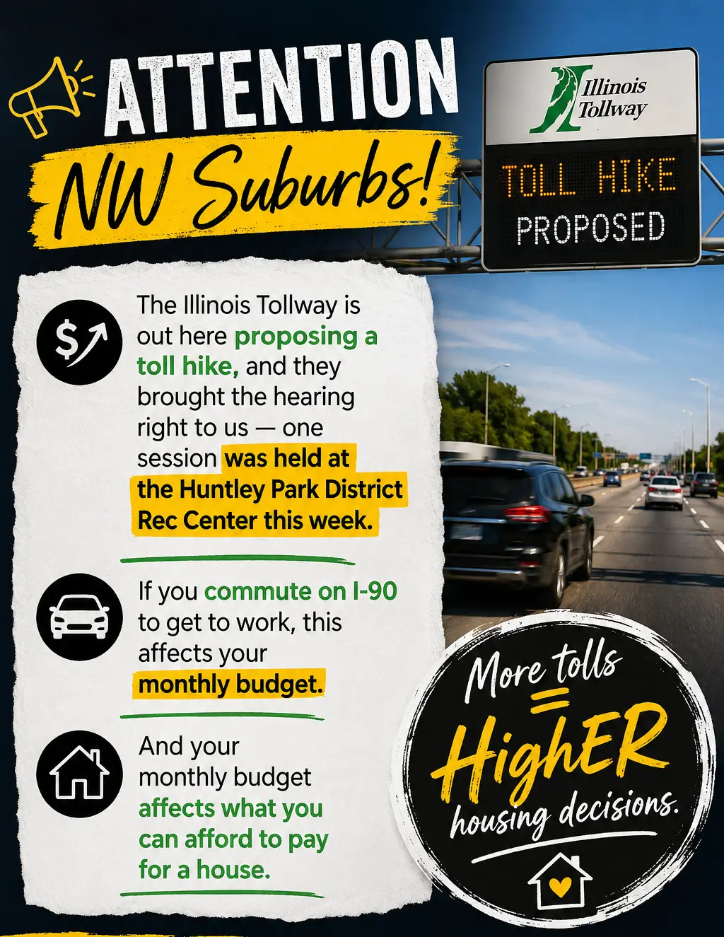 The Tollway Wants More of Your Money — Here's What NW Suburb Commuters Need to Know