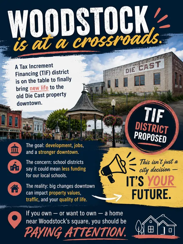 Woodstock Wants a TIF District for the Die Cast Site — Here's What the Fight Is Really About