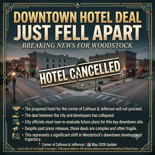 Woodstock's Downtown Hotel Deal Just Fell Apart — Here's What That Actually Means