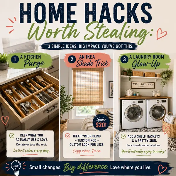 Home Hacks Worth Stealing: A Kitchen Purge, an IKEA Shade Trick, and a Laundry Room Glow-Up