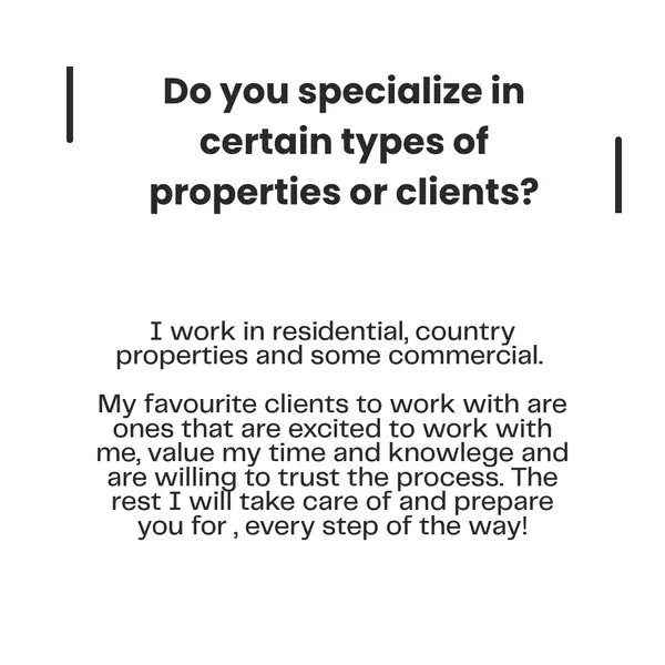 Do you specialize in certain types of real estate
