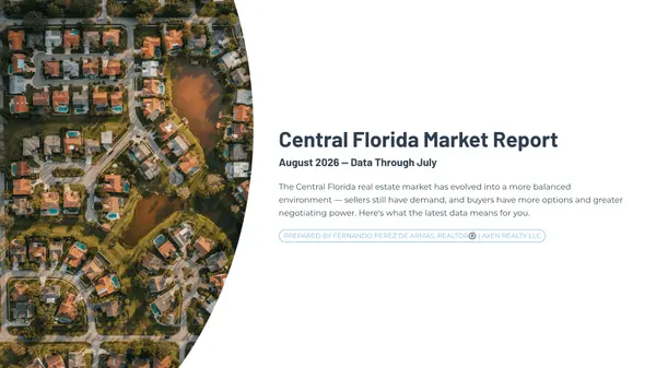 feature image of Central Florida Market Report August 2026 Data Through July