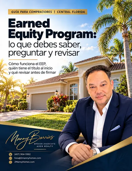 imagePortada de la guía Earned Equity Program para compradores en Central Florida, Manny Barrios, AXEN Realty