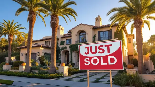 can you please create a just sold of a home in la county with palm trees