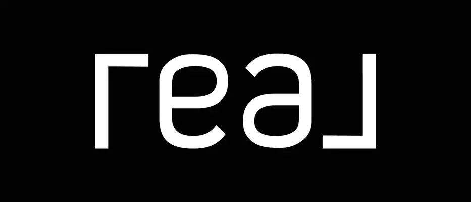 Real Logo Knockout Black with White Wordmark