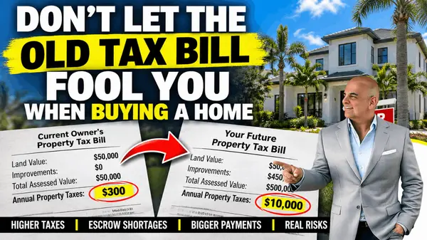 Florida Property Taxes When Buying a Home: Don’t Let the Seller’s Old Tax Bill Fool You