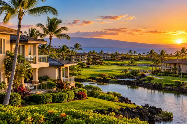 Golden Hour Tropical Resort Vista