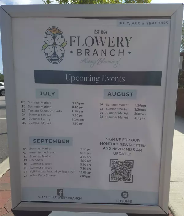 feature image of Local Events in Flowery Branch, GA: Your Weekend Update on Traffic, Real Estate, and Community Development August 23, 2025