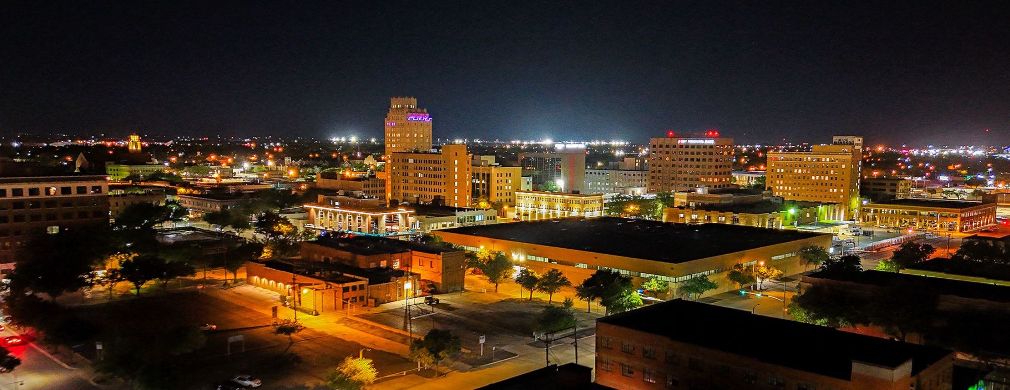 abilene night skyline