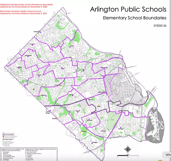 Arlington VA Public School District Map Search Tool + Boundary Maps