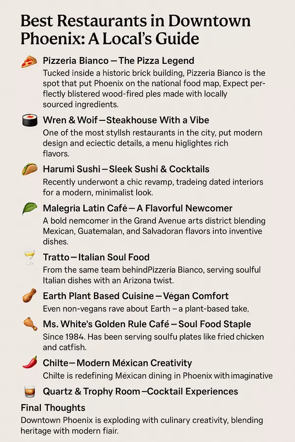 Best Restaurants in Downtown Phoenix: A Local’s Guide