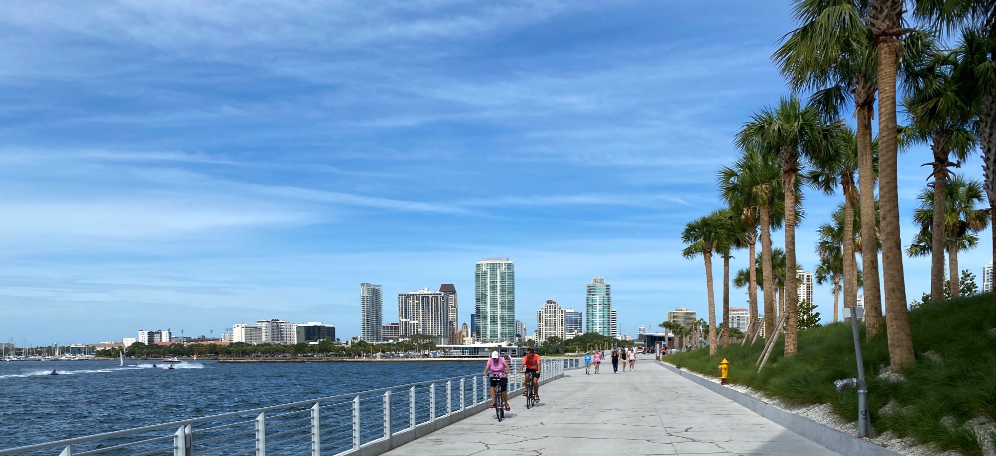 The St. Petersburg Pier view of the Saint Petersburg skyline