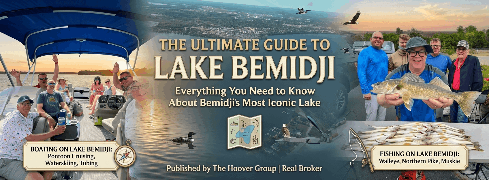 Lake Bemidji, pontoon, fishing & fun. 