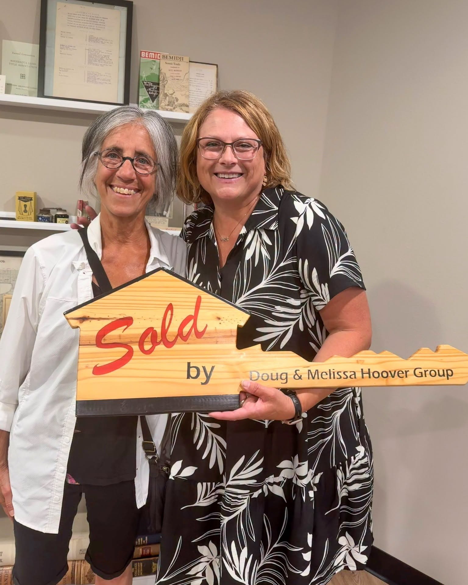Melissa Hoover at a closing with a seller