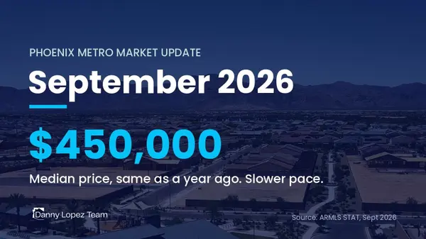 Phoenix Housing Market, September 2026: Same Price as a Year Ago, Slower Pace